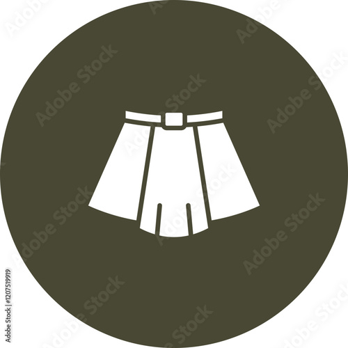 Skirt Vector Icon Design