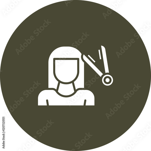 Hairstyling Vector Icon Design