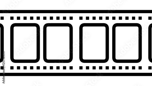 Film icon animation, white screen film , movie old days film, cinemas film
