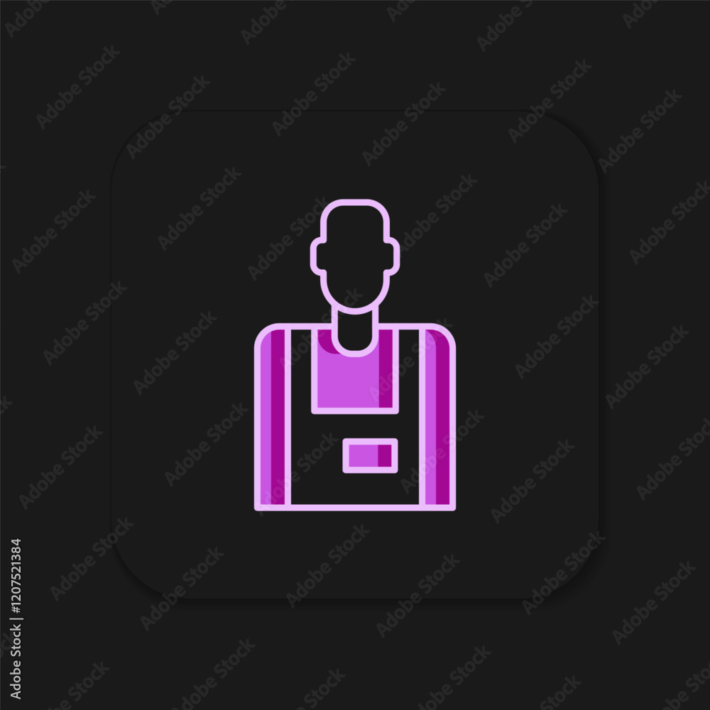 Filled outline Seller icon isolated on black background. Flat filled outline style with shadow. Vector Filled outline Seller icon isolated on black background. Flat filled outline style with shadow. Vector