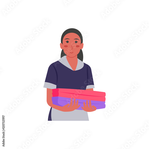 Maid,  Women Career Flat Vector Illustration