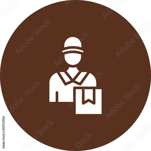 Delivery Courier Vector Icon Design