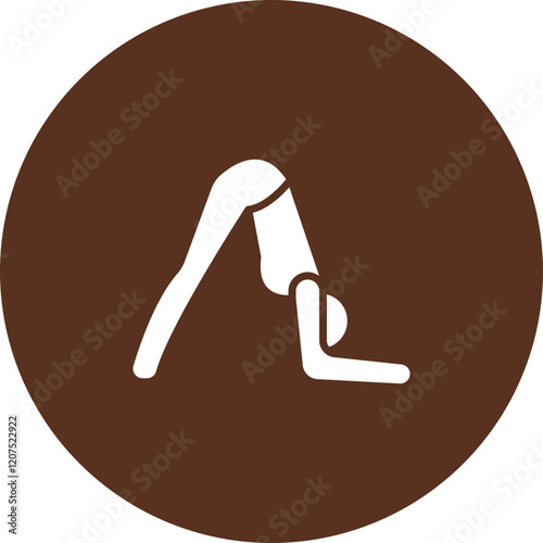 Dolphin Pose (Ardha Pincha Mayurasana) Vector Icon Design photo