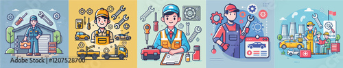 Collection of vectors of mechanics and their equipment
