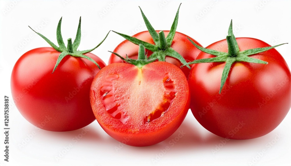 ripe tomato close up top view isolated on a white background ki ripe tomato close up top view isolated on a white background ki