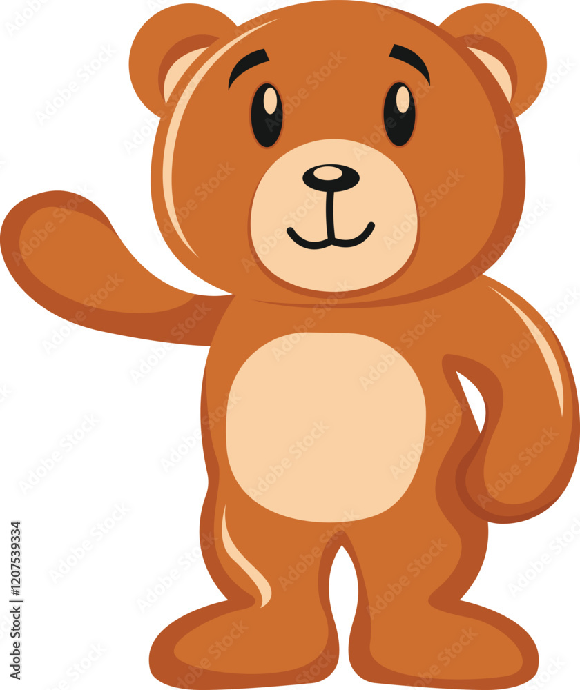 Say Hello Bear Mascot Design Vector Illustration Say Hello Bear Mascot Design Vector Illustration