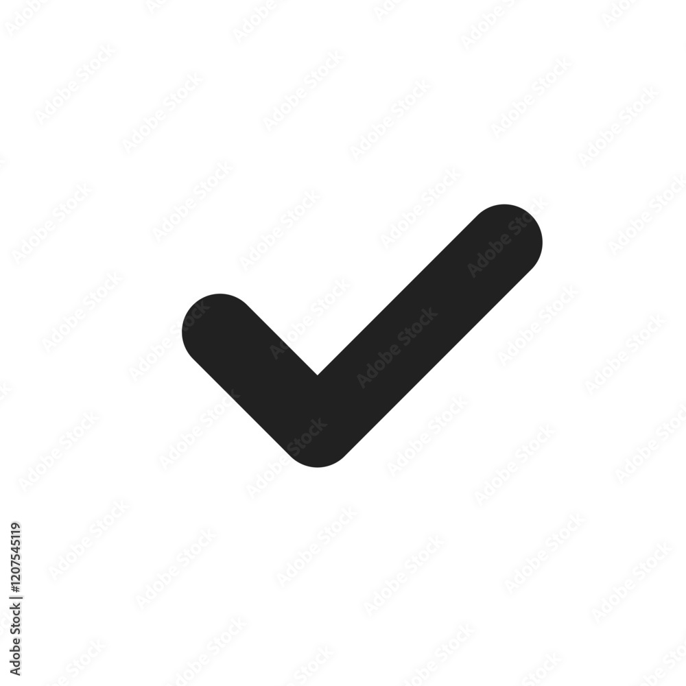 This contemporary checkmark icon serves as a powerful symbol of approval, completion, and positivity. It is perfect for enhancing a wide array of design projects that span multiple industries This contemporary checkmark icon serves as a powerful symbol of approval, completion, and positivity. It is perfect for enhancing a wide array of design projects that span multiple industries