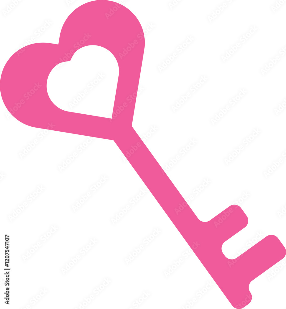 Key Love Icon Simple Ilustration Key Love Icon Simple Ilustration