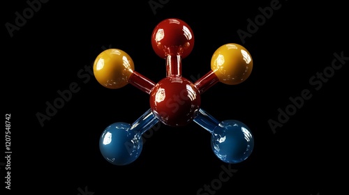 3D Model of CH4 Molecule photo