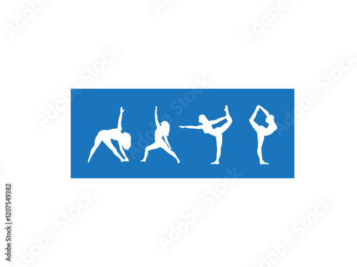  silhouette of a woman doing yoga exercise Yoga vector image Yoga poses.