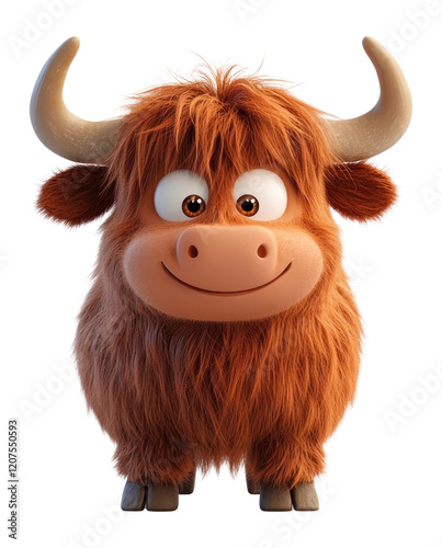PNG Highland Cow illustration highland cartoon.