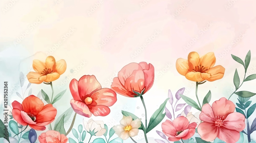 Elegant Mother's Day Greeting Card Watercolor Design Elegant Mother's Day Greeting Card Watercolor Design
