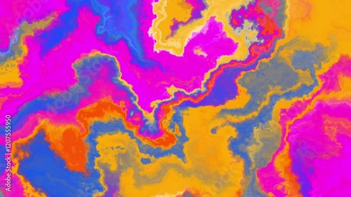 Watercolor animation in mixed color. Liquid animation background