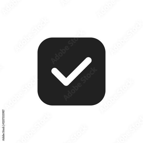 This sleek and stylish checkmark vector icon is ideal for conveying approval, confirmation, or correctness in numerous design applications and digital platforms, enhancing user experience effectively