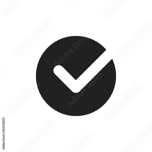 The checkmark icon signifies approval and completion, making it an excellent choice for digital designs and presentations, enhancing communication across various fields effectively
