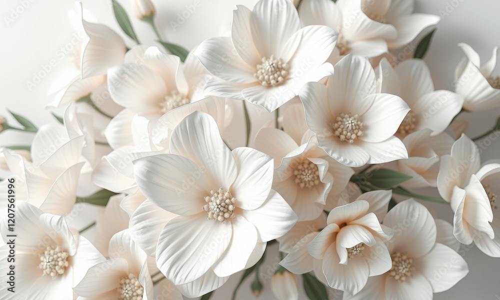 beautiful arrangement of delicate white flowers with soft petals and intricate details, creating serene and elegant atmosphere. Perfect for backgrounds or floral designs beautiful arrangement of delicate white flowers with soft petals and intricate details, creating serene and elegant atmosphere. Perfect for backgrounds or floral designs