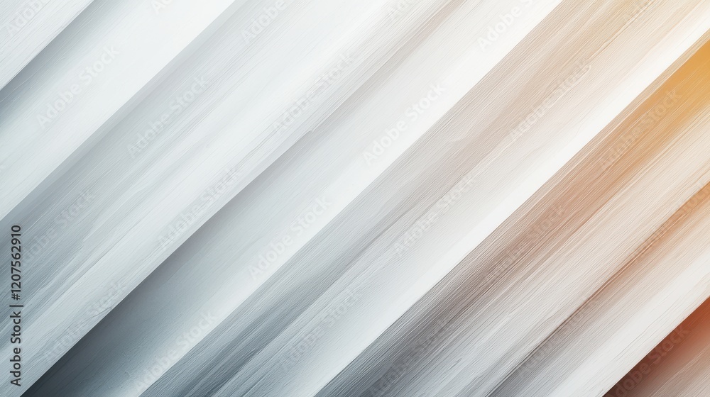 Fototapeta premium Soft gradient lines create serene and modern background, blending white and orange hues for calming effect. Ideal for design projects or digital art