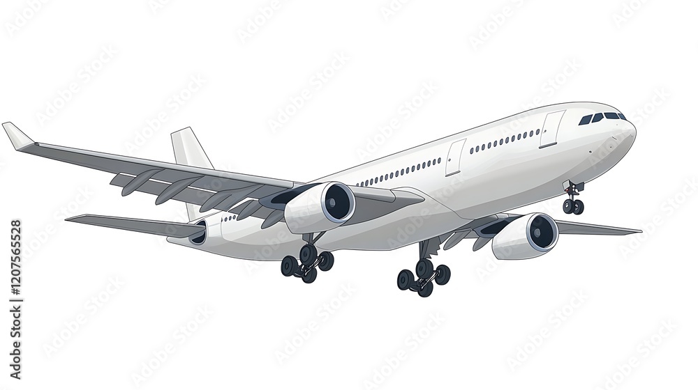 Aerodynamic passenger jet design for graphic projects. Aerodynamic passenger jet design for graphic projects.