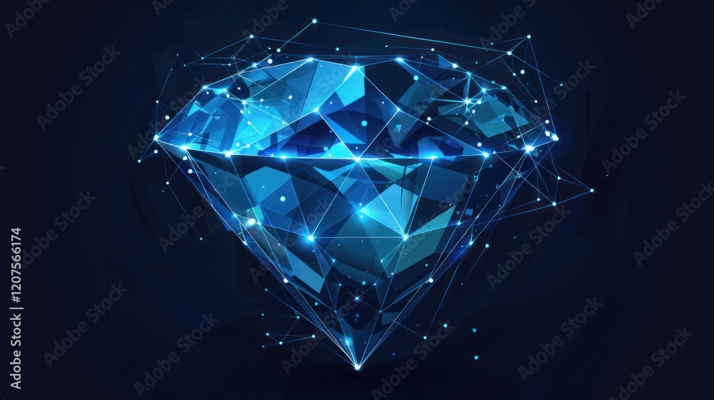 Abstract Blue Diamond Abstract Blue Diamond