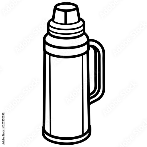 Thermos Flask Vector Sketch