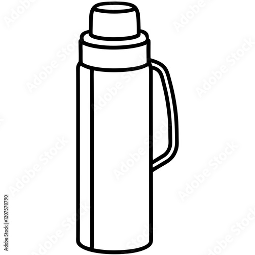 Thermos Flask Vector Sketch