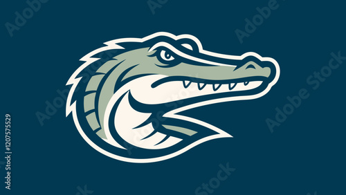 This is a stylized image of an alligator head.