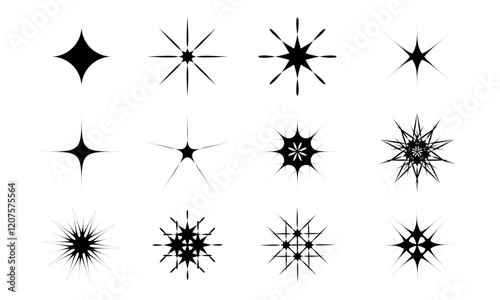12 sparkle symbols