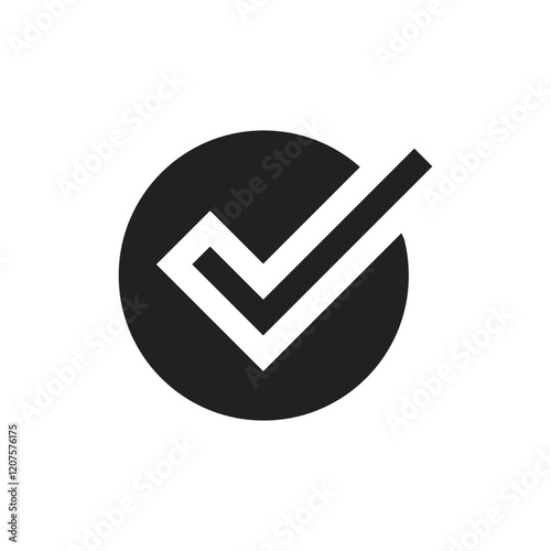 This stylish checkmark icon is perfect for representing approval symbols, affirmative actions, or task completion graphics. Its minimalist design significantly enhances visual clarity and appeal