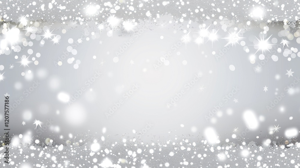 Fototapeta premium Silver Festive Glitter Background