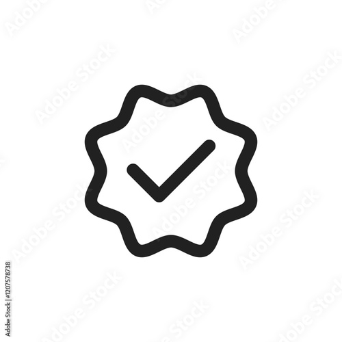 This very appealing checkmark icon beautifully signifies approval or completion, making it an incredibly versatile choice for various digital designs and user interfaces in todays techdriven world