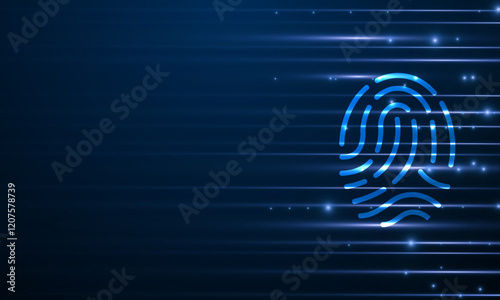 scan fingerprint, Cyber security and password control through fingerprints, access with biometrics identification	
