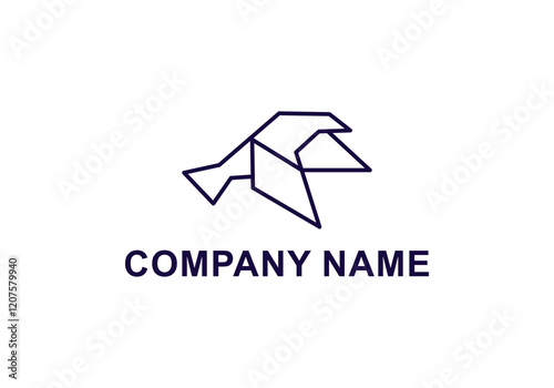 logo vector eagle minimalist line bird