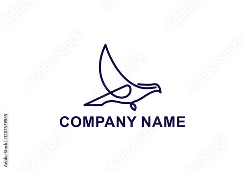 logo vector eagle minimalist line bird