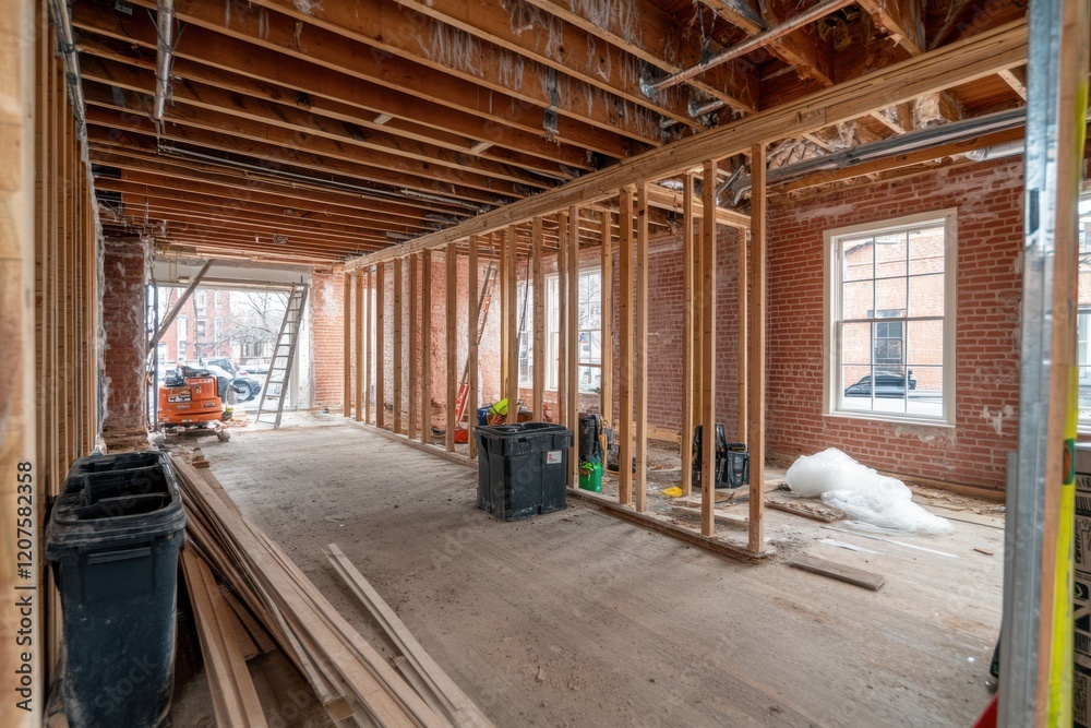 A rustic room, adorned with wooden beams and framing, bathed in warm light streaming through a large window, inviting tranquility and charm. A rustic room, adorned with wooden beams and framing, bathed in warm light streaming through a large window, inviting tranquility and charm.