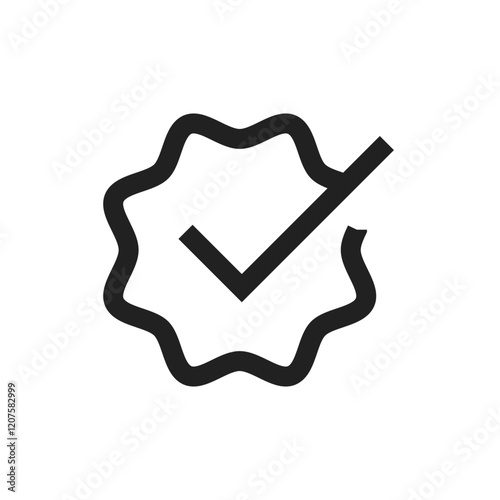 A contemporary checkmark icon that represents approval, validation, confirmation, and correctness. It is perfect for application across multiple digital platforms and various design projects