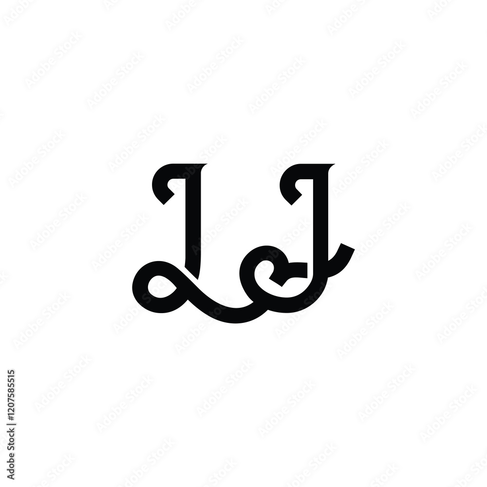 LJ monogram logo design letter text name symbol monochrome logotype alphabet character simple logo LJ monogram logo design letter text name symbol monochrome logotype alphabet character simple logo