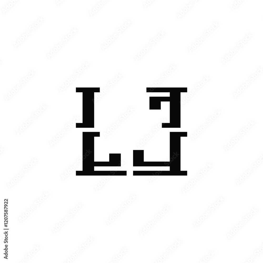 LJ monogram logo design letter text name symbol monochrome logotype alphabet character simple logo LJ monogram logo design letter text name symbol monochrome logotype alphabet character simple logo