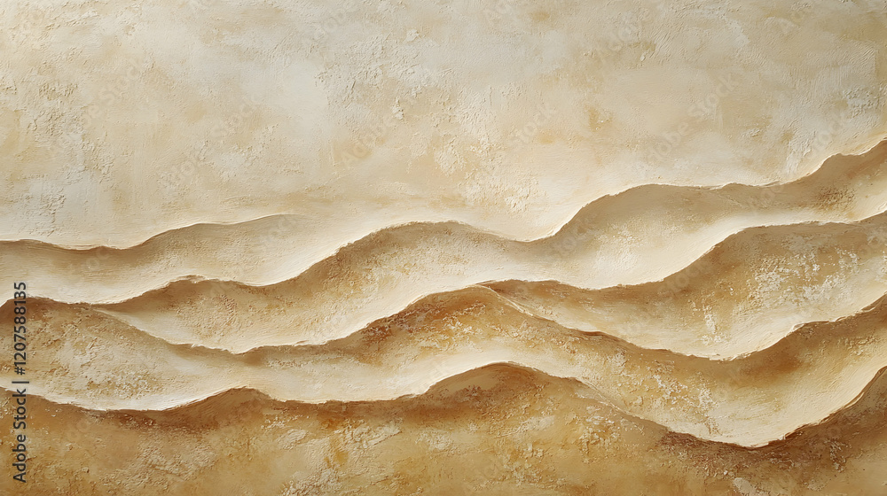 Abstract Landscape with Soft Waves and Earthy Color Tones Abstract Landscape with Soft Waves and Earthy Color Tones