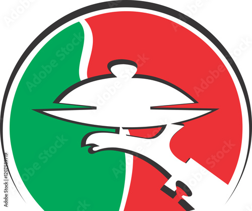 pizza service icon vector logo.