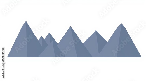 Free Download Abstract Mountain Range: A stylized illustration of a mountain range, rendered in shades of gray, conveying a sense of minimalist elegance and serene landscape.  - GFXLoad
