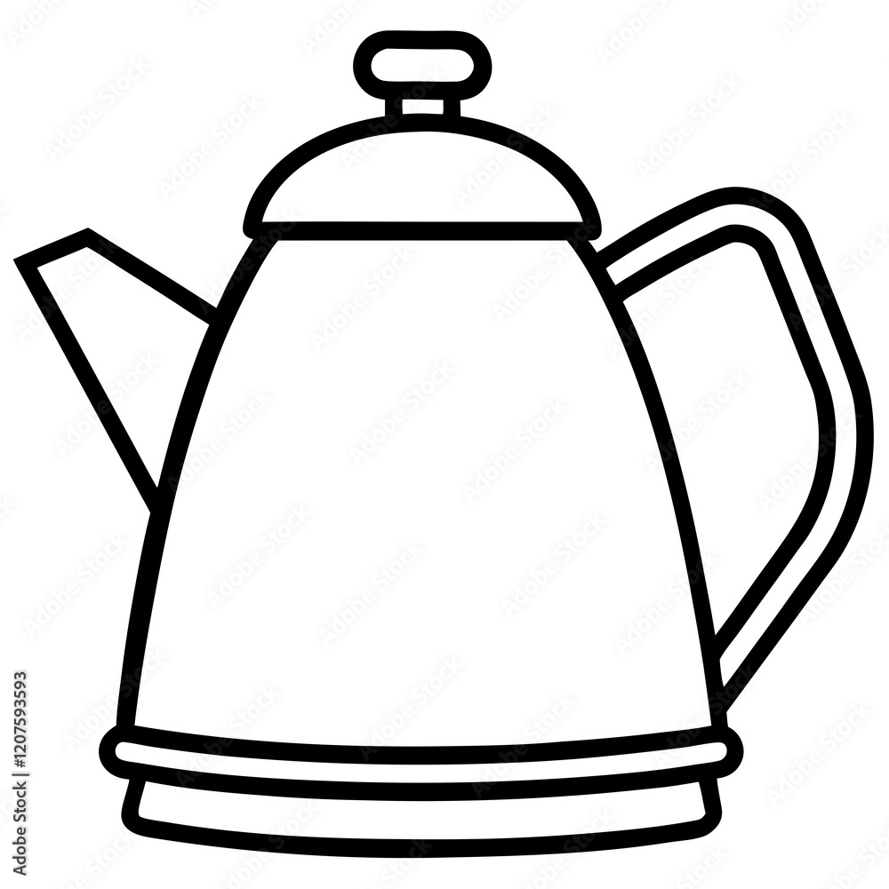 Obraz premium Vector Kettle Outline Design