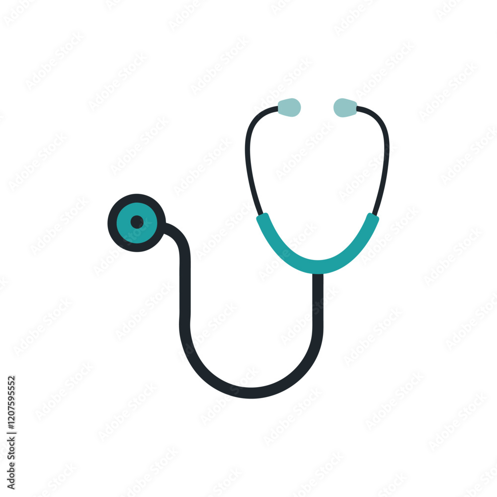 Minimalistic Stethoscope Vector Illustration Design for Healthcare Graphics on White Background Minimalistic Stethoscope Vector Illustration Design for Healthcare Graphics on White Background