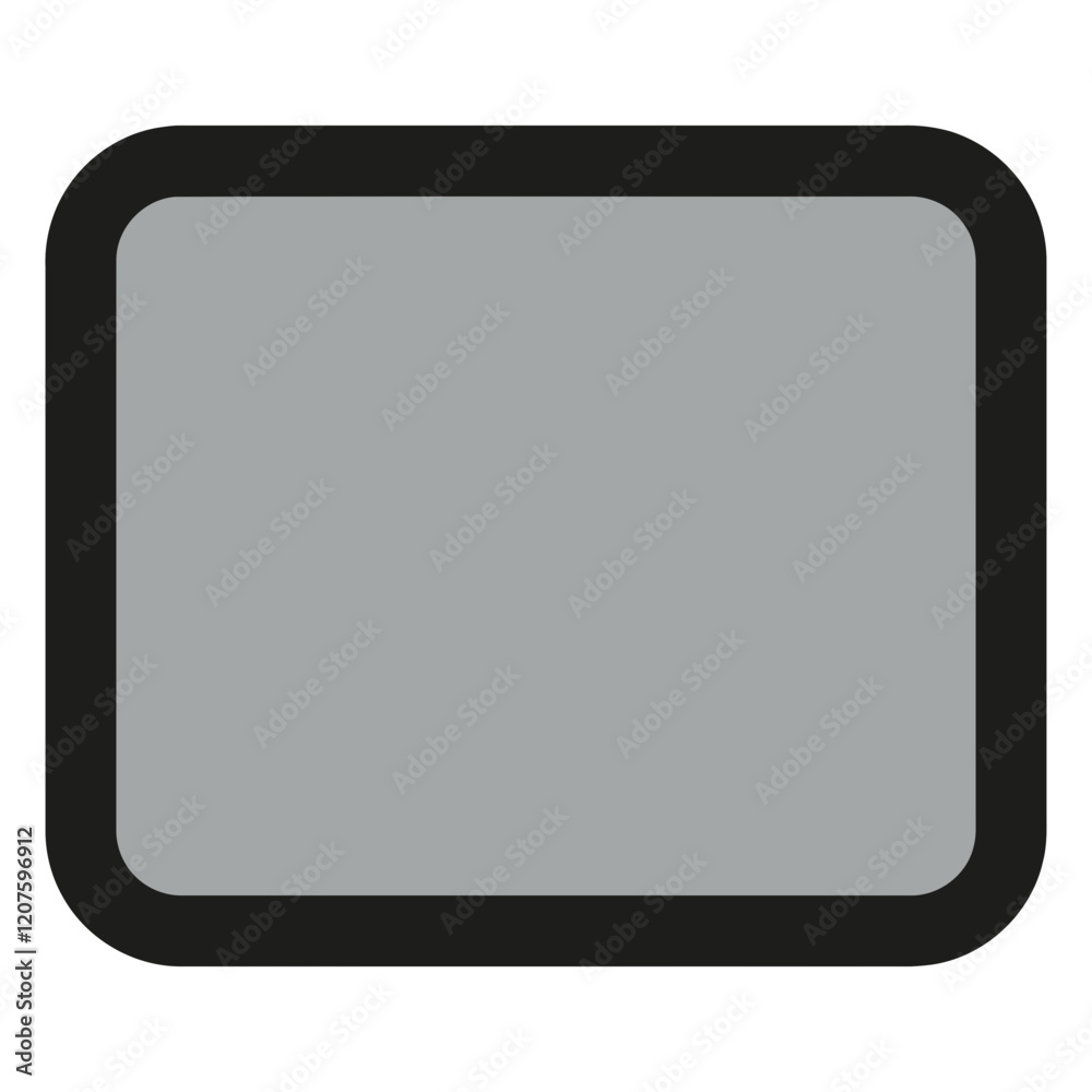 Grey Rounded Rectangle: A simple, versatile grey rectangle with rounded corners and a thick black border, perfect for presentations, websites, or as a design element. Grey Rounded Rectangle: A simple, versatile grey rectangle with rounded corners and a thick black border, perfect for presentations, websites, or as a design element.