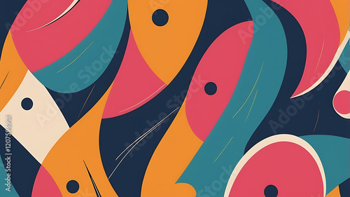 Abstract smooth patterns with bold colors for standout fabric textured background design.