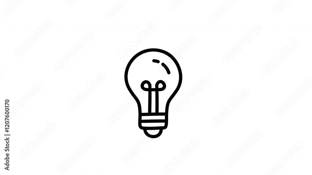 idea bulb Hand-drawn icon animation. Scribble Animation Doodle effect. idea bulb Hand-drawn icon animation. Scribble Animation Doodle effect.