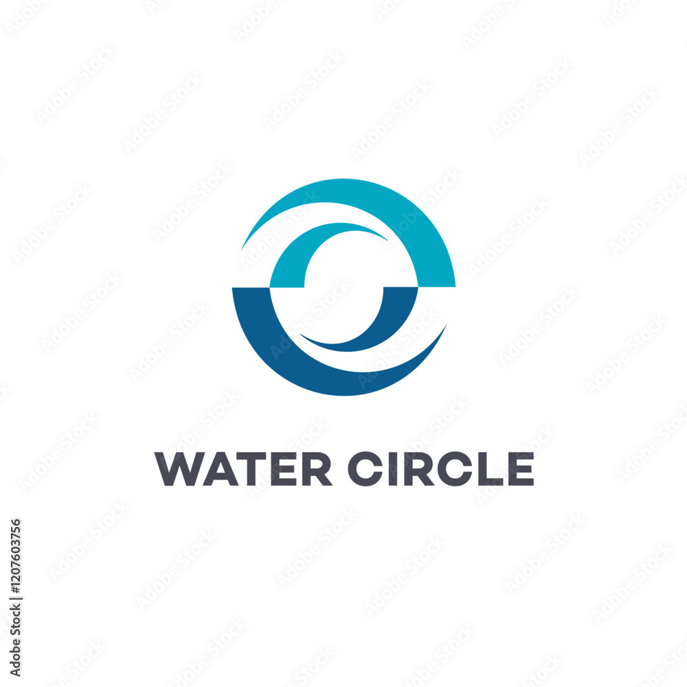 Vector logo design template. Abstract water circle sign. Vector logo design template. Abstract water circle sign.