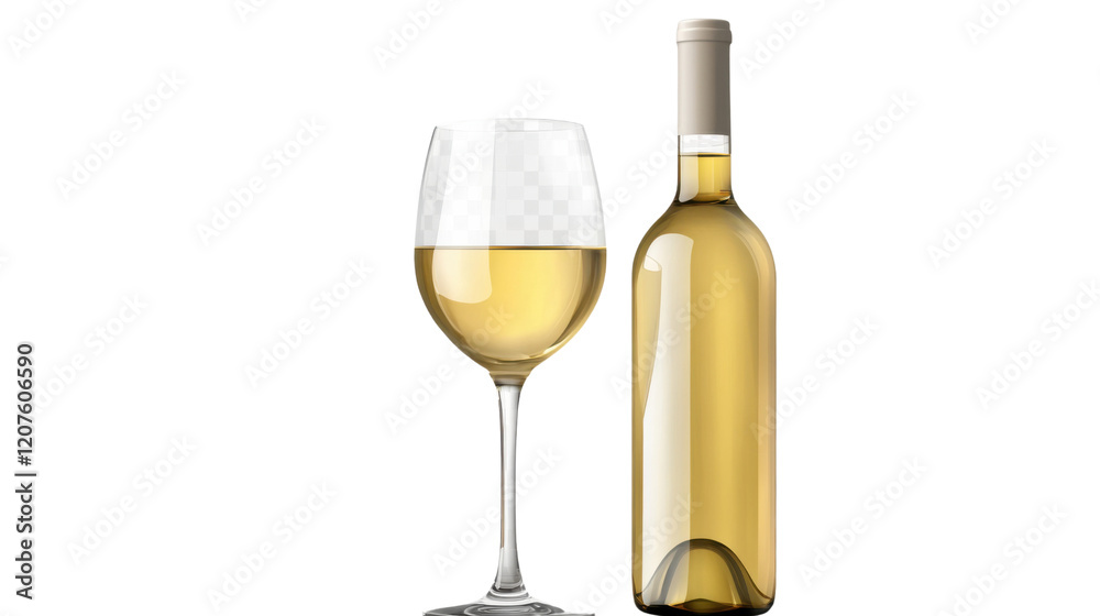 bottle of wine and glass isolated on white background bottle of wine and glass isolated on white background