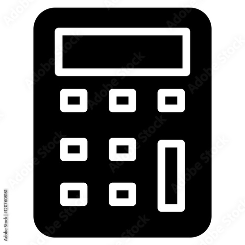 Math Calculator Office Line Icon