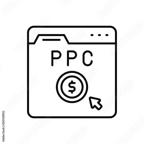 Pay Per Click vector icon