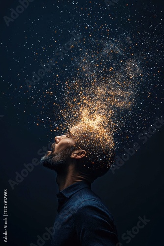 Cosmic explosion of ideas a journey into mental health state of mind photo